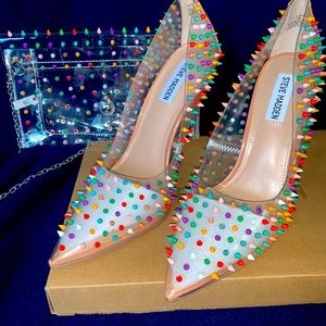 Steve Madden Vala-S stiletto heels with matching bag